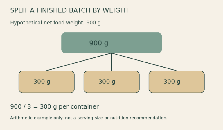 Divide a Finished Batch Into Equal Portions by Weight