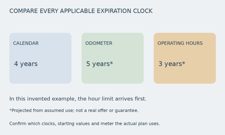 Hours on a Vehicle Service Contract: Compare the Third Clock